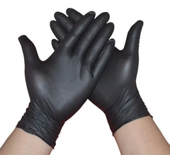 Перчатки виниловые  неопудренные, черные, размер S 100 шт / 10 пач / кор