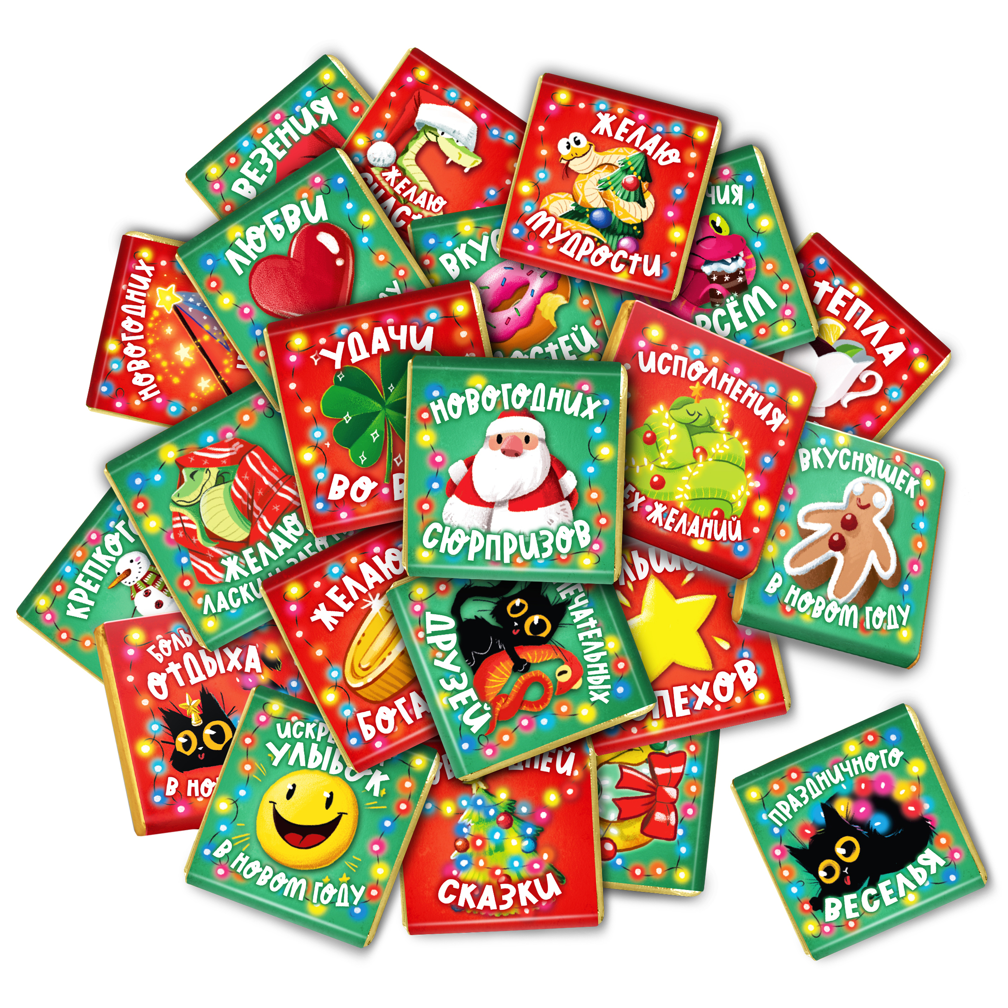 
Новогодний шоколад 5 гр *15 шт., TM Prod.Art