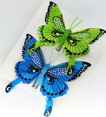 Набор бабочек на прищепке, р. 11х10,5 см