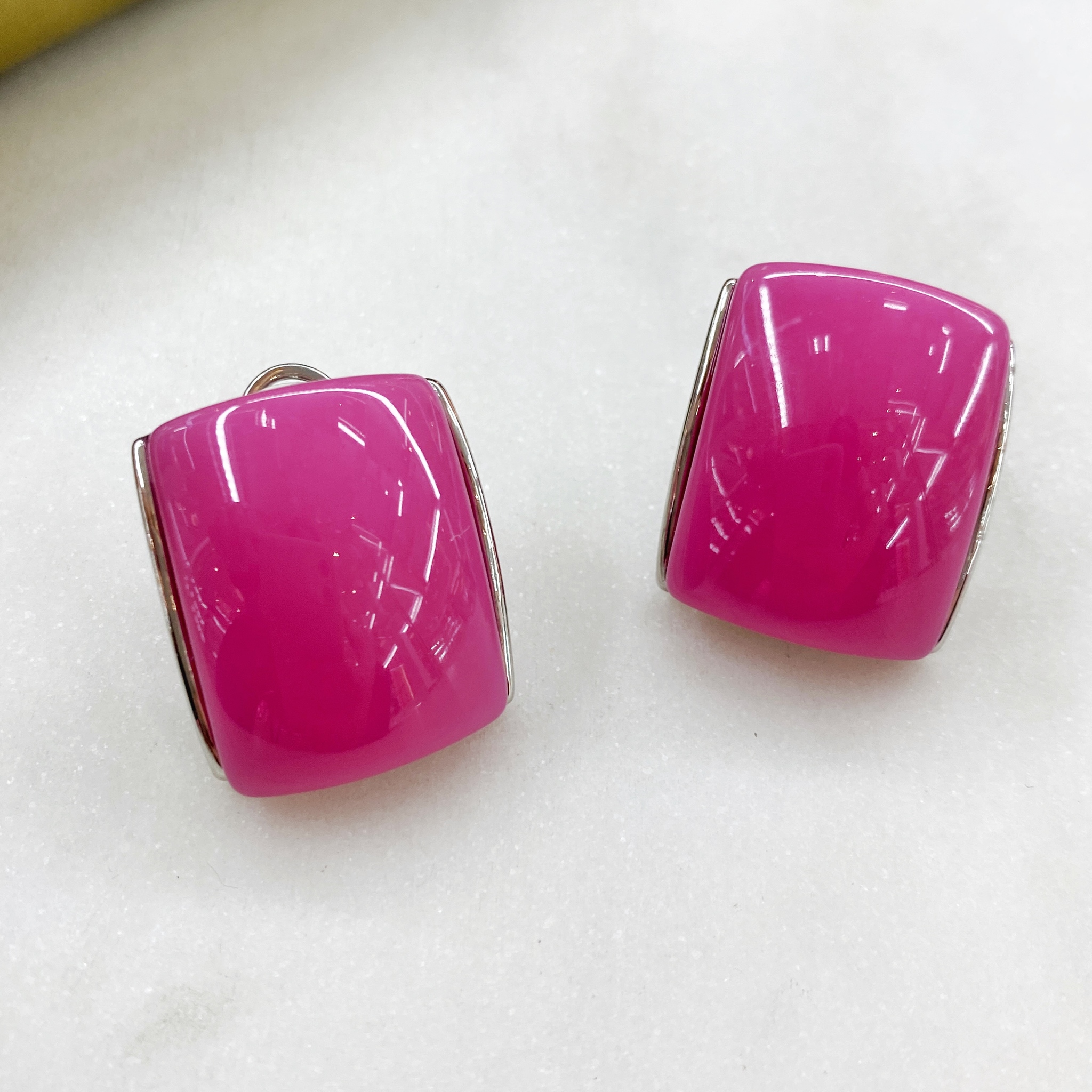 Серьги-кластеры акрил (розовый)
