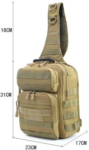 Картинка рюкзак однолямочный Skully Tactic RWZS13 песок - 7