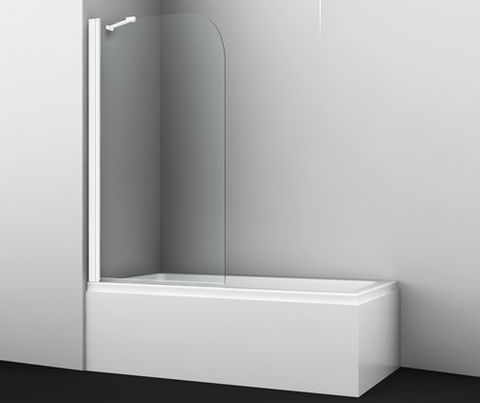 WasserKRAFT Leine 35P01-80WHITE Fixed Стеклянная шторка на ванну