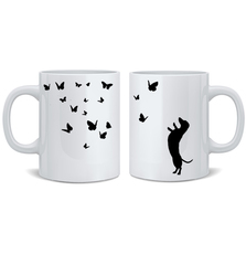 Кружка "Такса и бабочки"