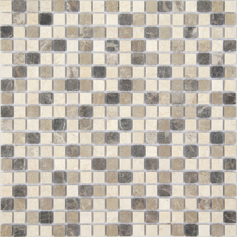 Мозаика LeeDo Caramelle: Pietrine - Pietra Mix 1 матовая 30,5x30,5х0,4 см (чип 15x15x4 мм)