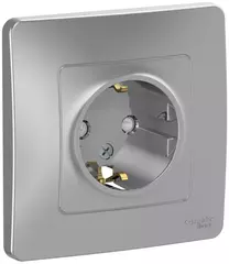 РОЗЕТКА С/У з/к шт. 16А 250В, алюмин. BLNRS001113