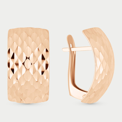 Серьги для женщин без вставки из розового золота 585 пробы (арт. 20365а-1)