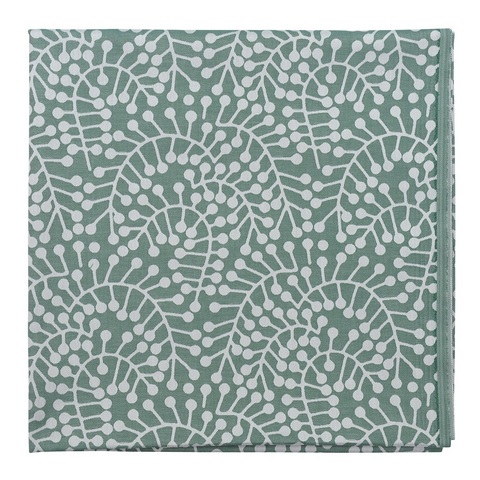 Скатерть из хлопка зеленого цвета с рисунком Спелая смородина, scandinavian touch, 180х180см