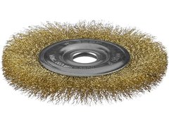 ЗУБР 150 мм, витая латунированная, стальная проволока 0.3. щетка дисковая для УШМ, Профессионал (35187-150)