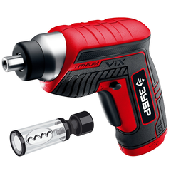 ЗУБР ViX 3.6 В, аккумуляторная отвертка, 10 бит, насадка штопор (ЗО-Е-3.6 ЛиМ1)