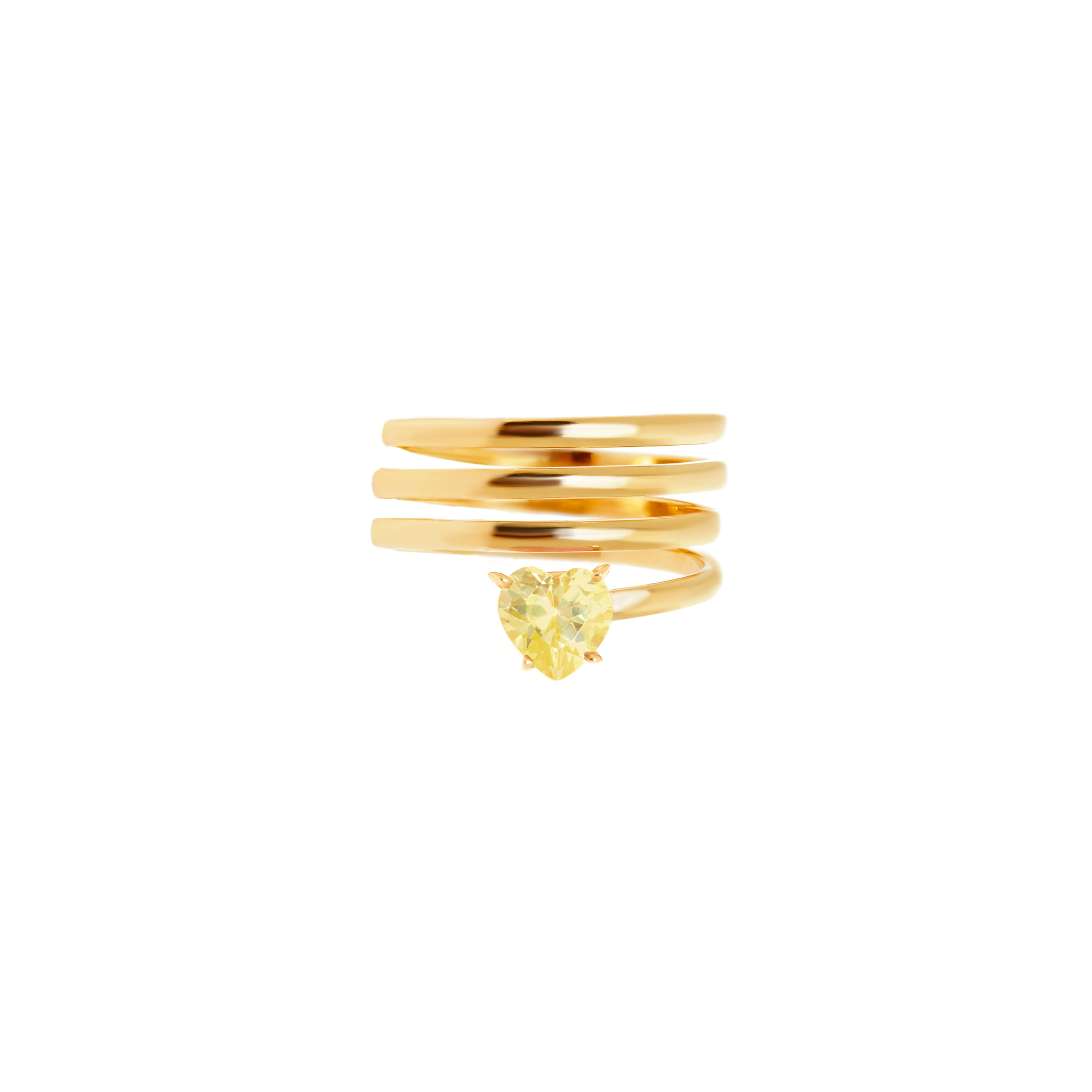 VIVA LA VIKA Кольцо Entwined Heart Ring – Yellow