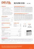 Аккумуляторная батарея DELTA BATTERY DTM 12120 I