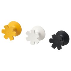 Крючок для ванной самоклеящийся IKEA JORDBORR (ДЖОРДБОРР), Разноцветный, 3 шт