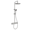 Sancos Teo SC11002CH Душевая стойка c термостатом, изливом и полкой, цвет: хром