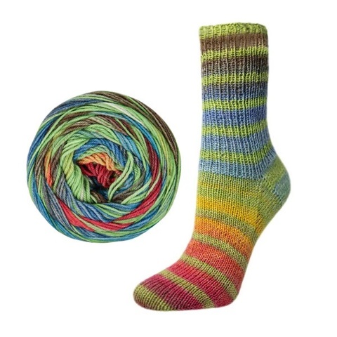 Пряжа Rellana Flotte Socke 4f. Perfect Tropical 1792