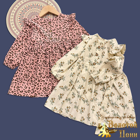 Платье вельвет девочке (4-7) 251030-F1090