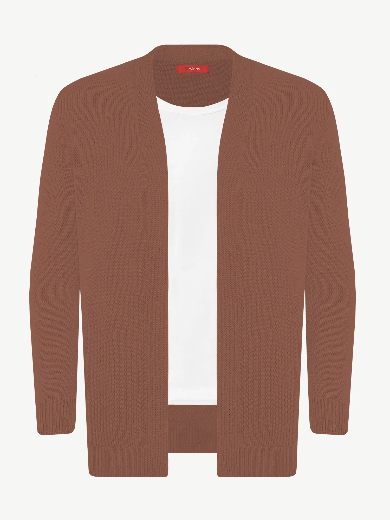 Кардиган с планкой из шелка