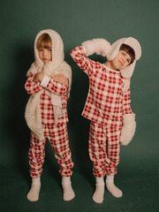 Пижама Mjölk Christmas Check, на манжетах