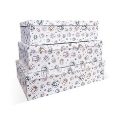 Коробка одиночная, Прямоугольник, ПОДАРОК, 40*25*10 см, 1 шт.