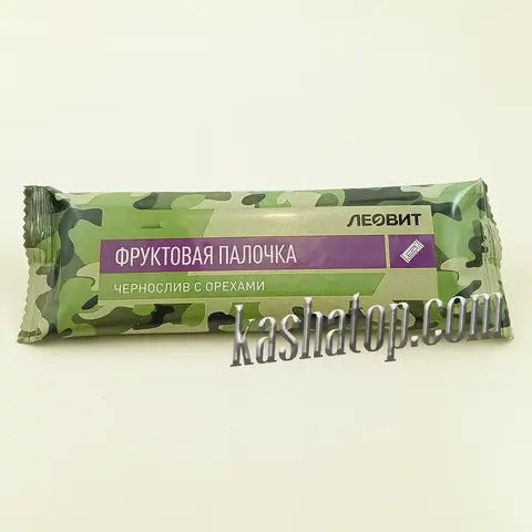 Фруктовая палочка Чернослив с орехами 'Леовит', 50г