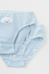 трусы/ уп  для девочки  К 1931-3уп/голубое стекло,белый,воздушные шары