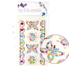 
          Наклейки-стразы Alingar, акриловые, "Бабочки с узорами", пакет с европодвесом