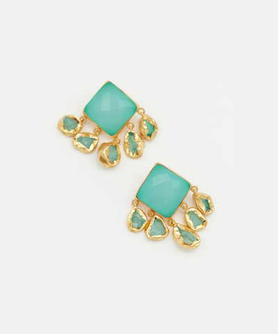 Серьги Медуза Green