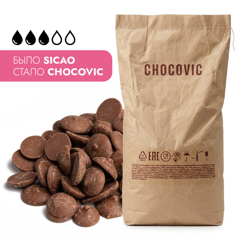 Шоколад молочный 31,9%, Chocovic (мешок 20 кг) (CHM-T13CHVC-814)