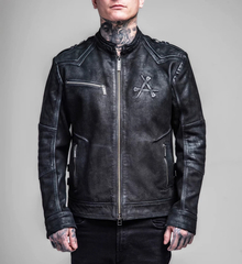 Куртка кожа Affliction SKELETON