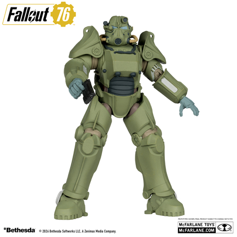 Фигурка Военная броня T-45 из Fallout 76 McFarlane Gaming Edition Red Platinum Edition