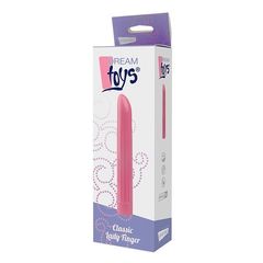 Розовый вибромассажёр LADY FINGER - 16 см. - 