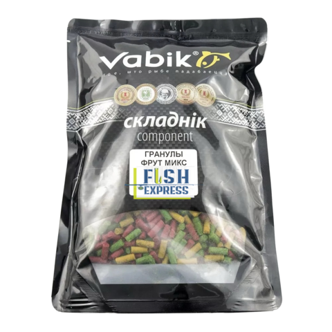 Компонент прикормки Vabik BIG PACK Гранулы фрут микс 750г (продажа от 5 шт)