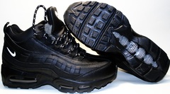 Мужские зимние кроссовки nike air max 95 черные с мехом AM804-2  R