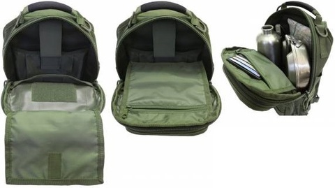 Картинка рюкзак однолямочный Skully Tactic RWZS13 песок - 10