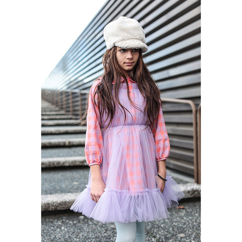 Платье Raspberry Plum (Модель Gingham Purple Orange Tulle) купить в Babyswag