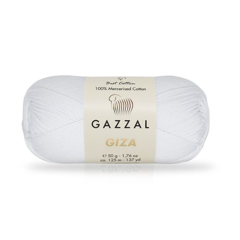 Пряжа Gazzal Giza 2450 белый