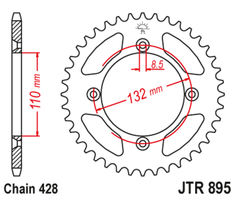 Звезда ведомая JTR895 49ZBK