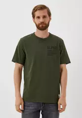 Футболка Alpha Industries Alpha Graphic Tee Olive (Зеленая)