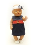 Большой морской костюм - На кукле. Одежда для кукол, пупсов и мягких игрушек.