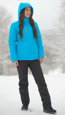 Премиальный теплый зимний костюм Nordski Mount Blue женский с высокой спинкой