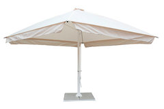 Зонт уличный с воланом Митек 4,0х4.0 м  (стальной каркас, подставка)