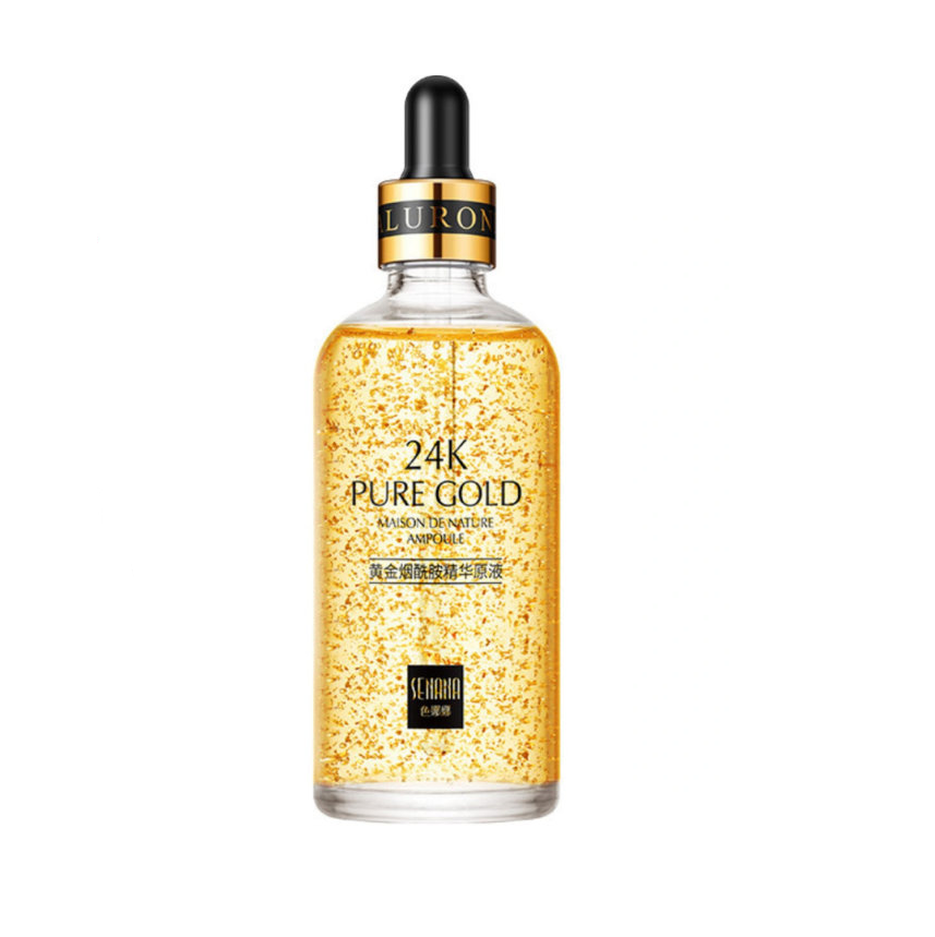 Gold отзывы. Сыворотка senana 24k Pure Gold. 24к Gold Essence сыворотка. Gold Essence 24k сыворотка. Сыворотка Venzen 24k Pure Gold.