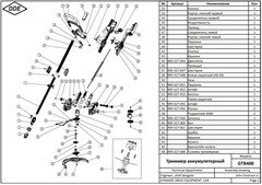 Триммер аккумуляторный DDE BlueTech GTB 400 (ниж. двигатель, 3 регулировки, без ЗУ и АКБ)