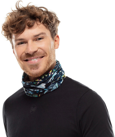 Картинка бандана-труба Buff CoolNet Reflective Ipe Navy - 3