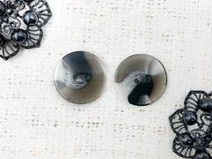 Пуговицы, d 2,5 см, чёрный с белым