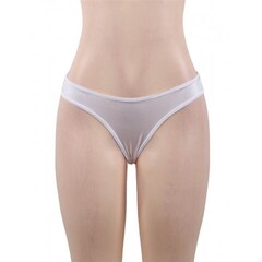 Трусики-танга женские с цветочным принтом, белые, 3XL-4XL