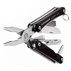 Мультитул-брелок Leatherman Squirt PS4 Black, 9 функций (831233) цвет чёрный | Multitool-Leatherman.Ru
