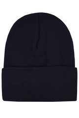 Шапка с подворотом черная