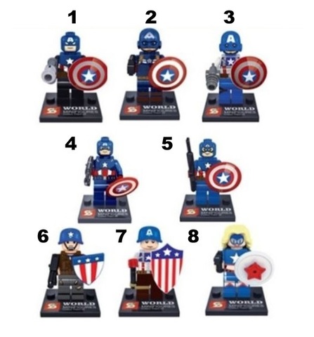 Minifigures Super Heroes Captain America Blocks Building