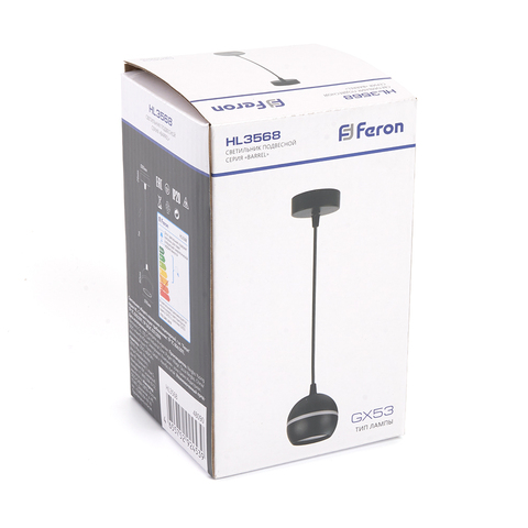 Подвесной светильник Feron HL3568 GX53 15W 230V черный 90*80