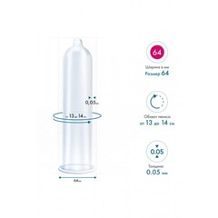 Презервативы MY.SIZE PRO 64, 3 шт. (22,3 × 6,4 см)